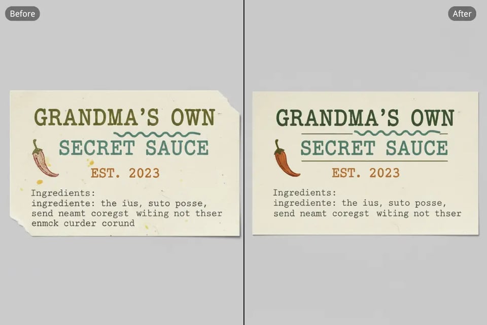 Natural-Language Editing with AI Label Maker