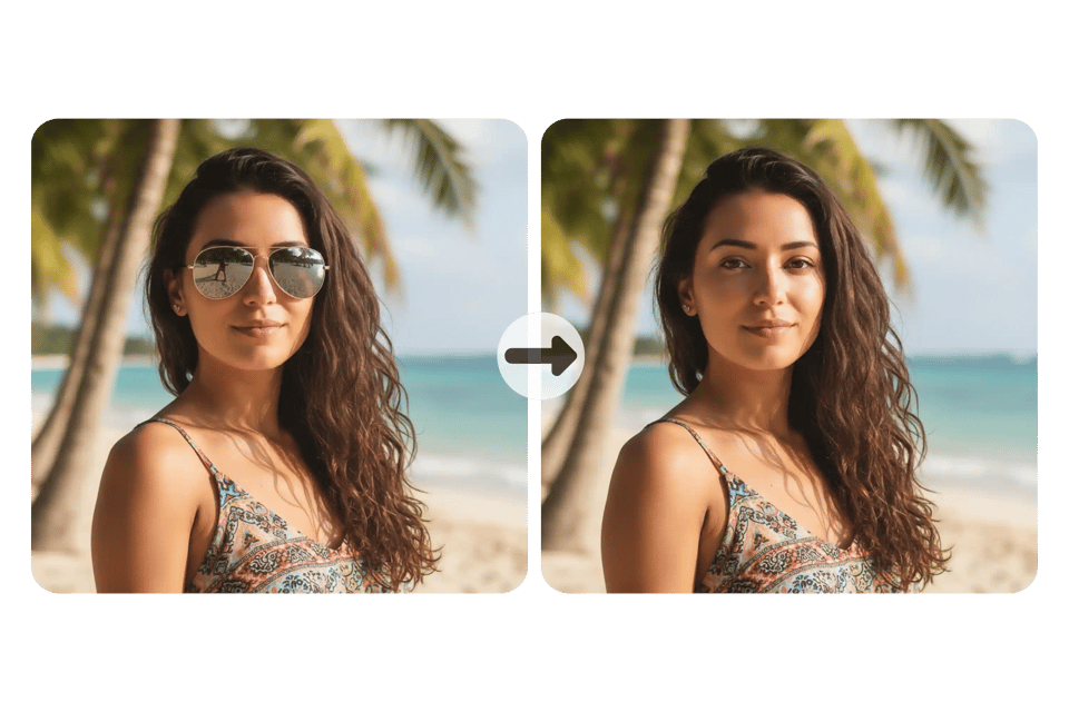 Natural and Realistic Face Repair After Glasses Removal