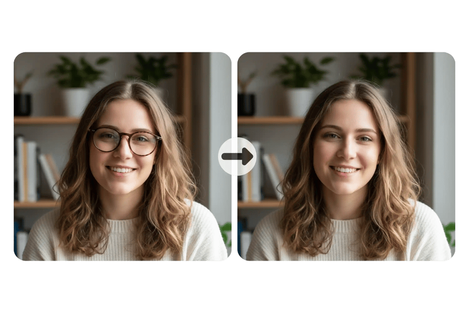 Remove Spectacles from Photo Across All Glasses Types