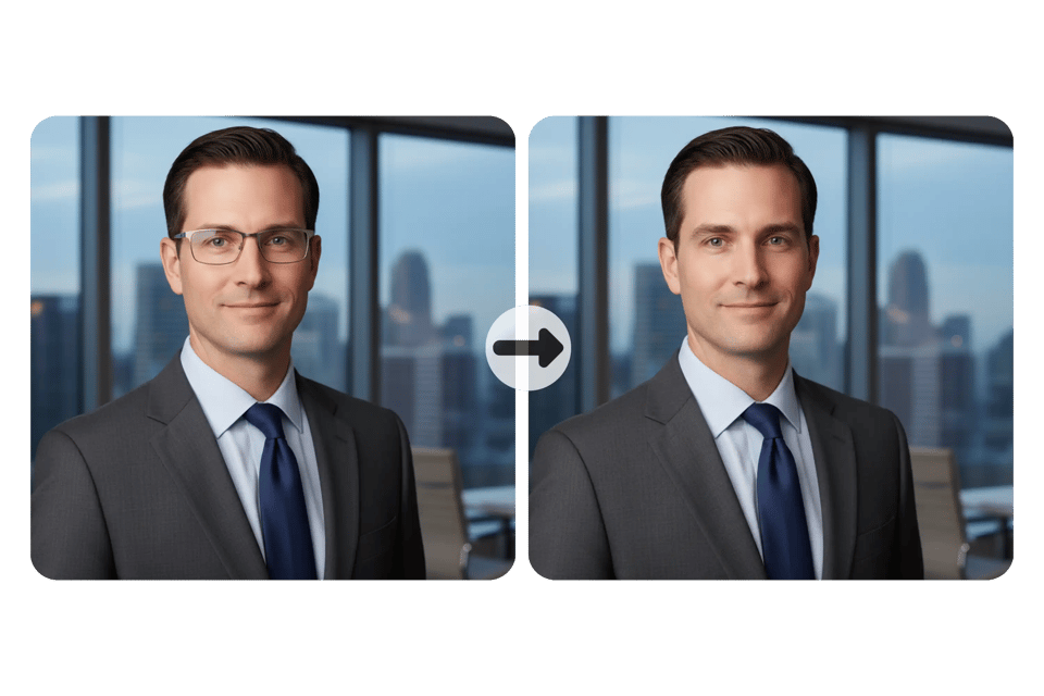 Free Online AI Glasses Remover by Bylo AI