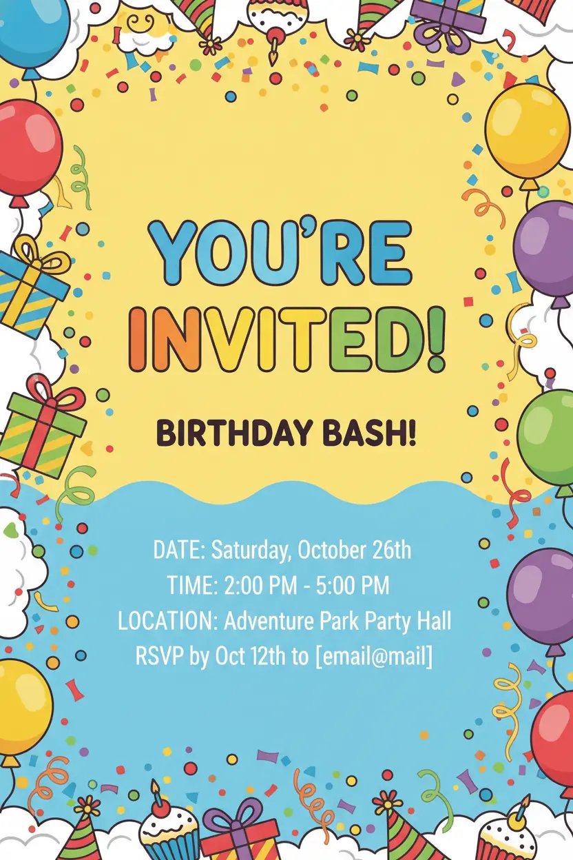 Invitaciones para Fiestas de Cumpleaños