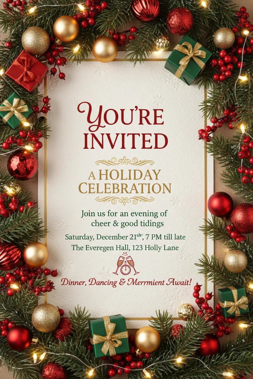 Invitaciones para Fiestas de Temporada