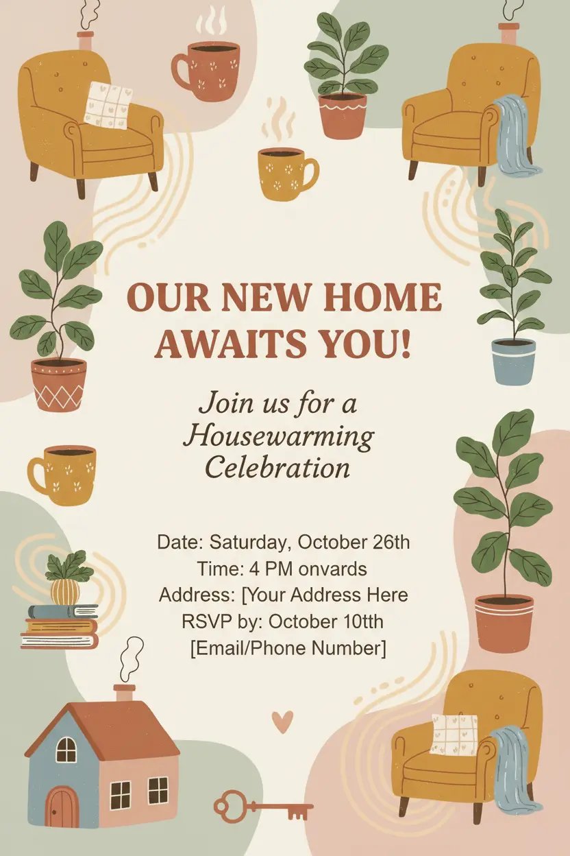 Invitaciones para Mudanza o Nueva Vivienda