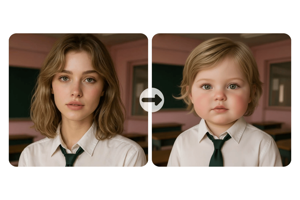 Preview Baby Face Filter Effect with Free AI Baby Filter