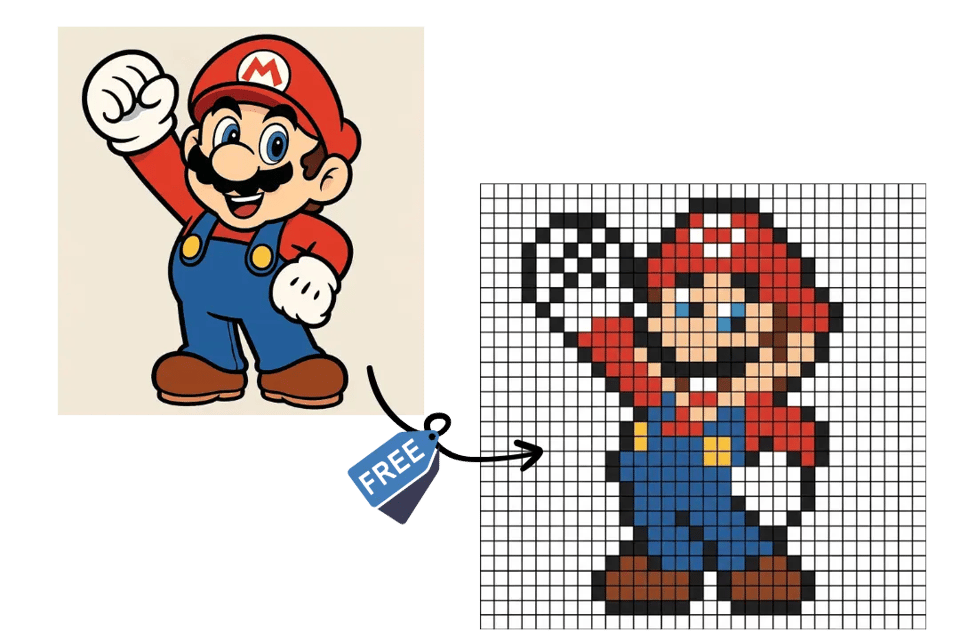 Free Perler Bead Pattern Maker with Bead-Ready Colors