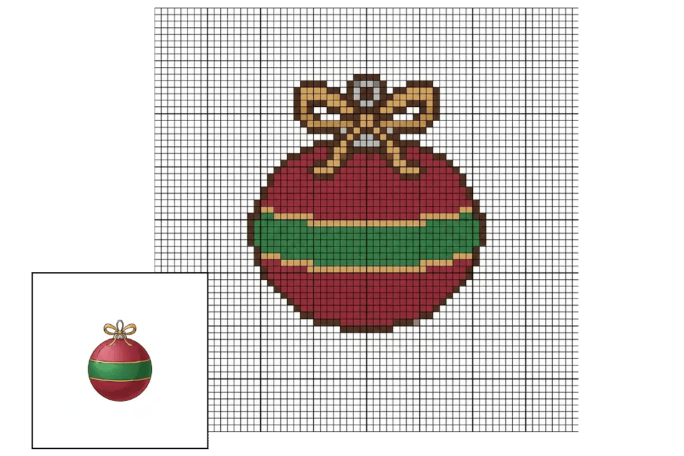 Seasonal Decoration Perler Bead Pattern
