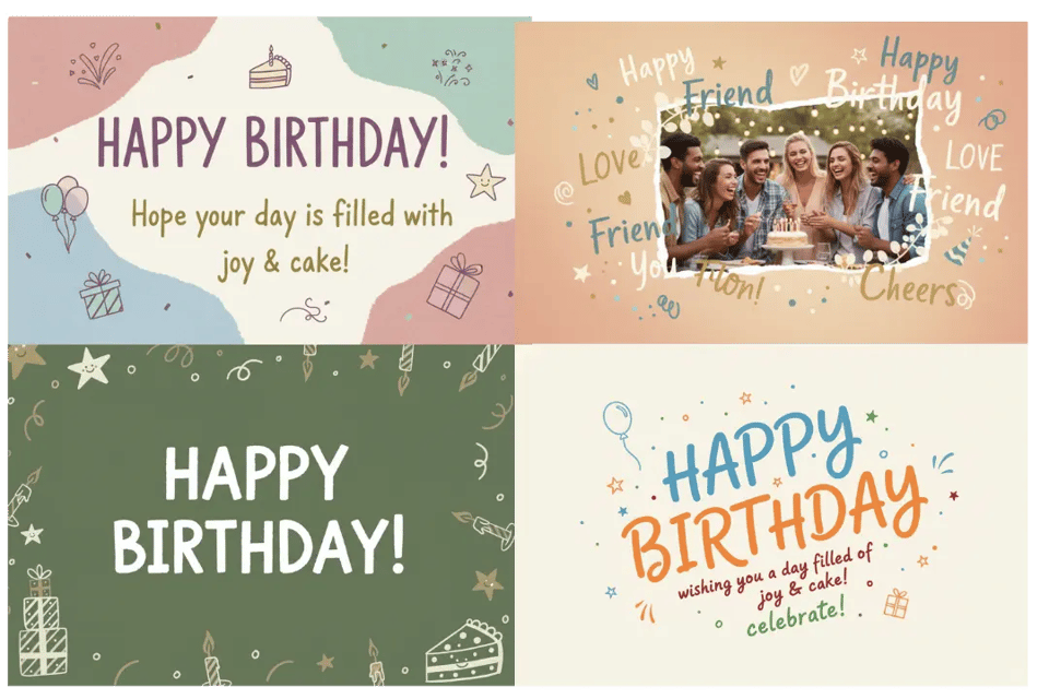 Template-Free AI Birthday Card Generator with Unique Layouts
