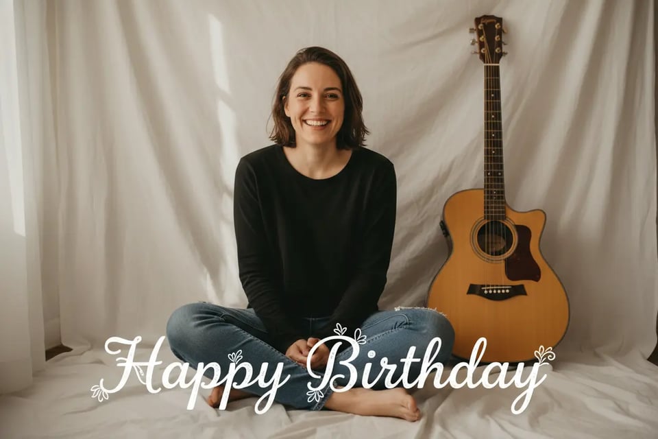 Guitar Birthday Smile Birthday Card
