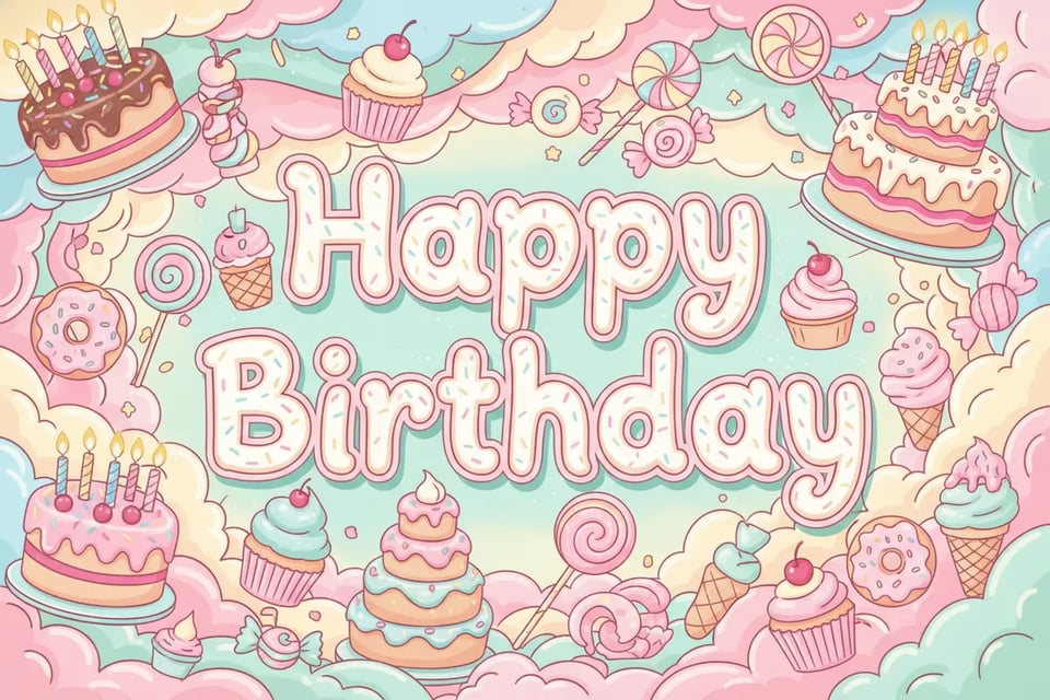 Cake Kingdom Fun Birthday Card