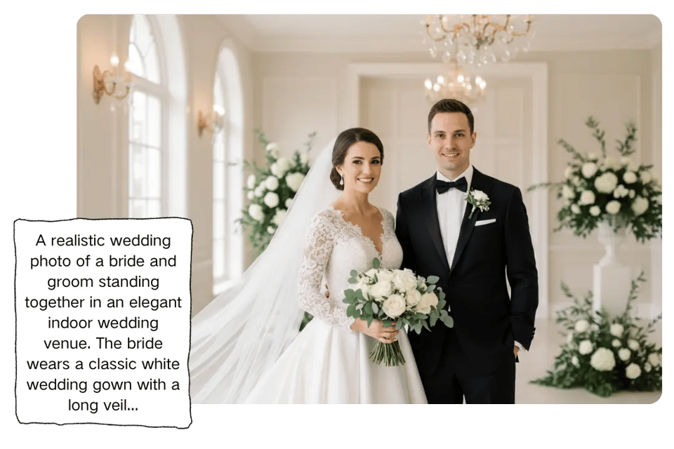 Create Wedding Photos from Simple Text Descriptions