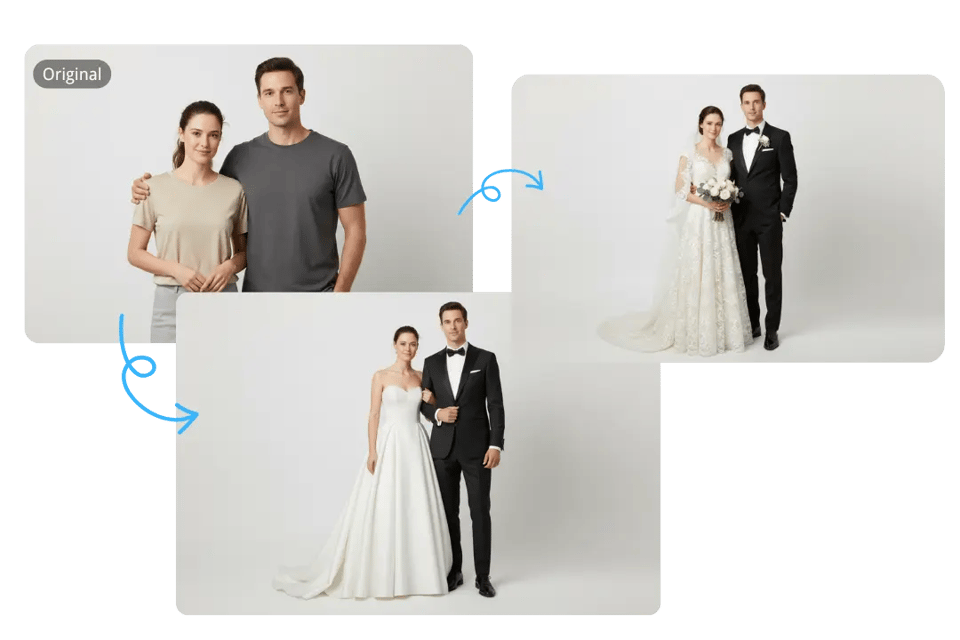 Preview Wedding Dresses and Suits with Virtual Try-On