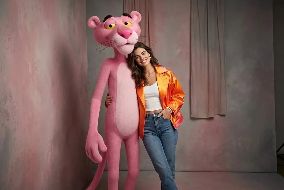 Take an Elegant Selfie with the Pink Panther