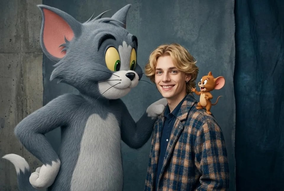 Create a Playful Selfie with Tom and Jerry