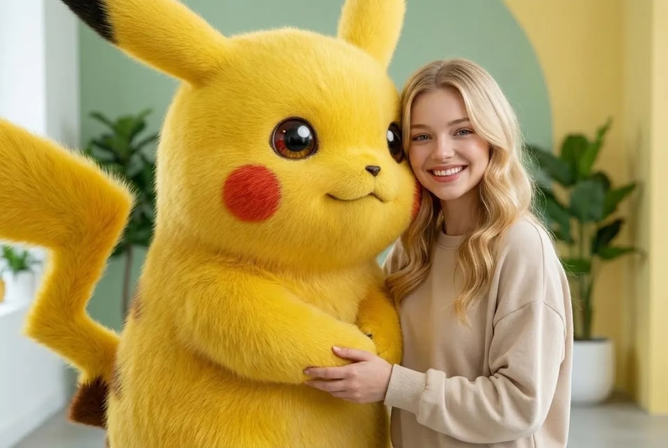 Take a Cheerful Selfie with Pikachu