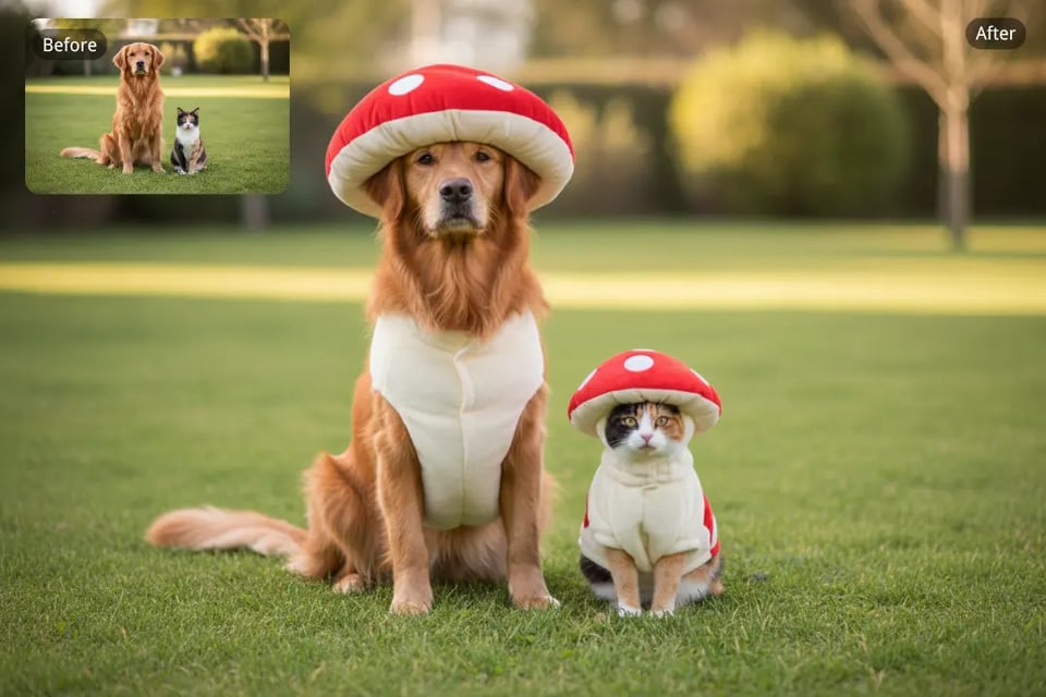 Create Matching Looks with Mushroom Pet Maker for Multiple Pets