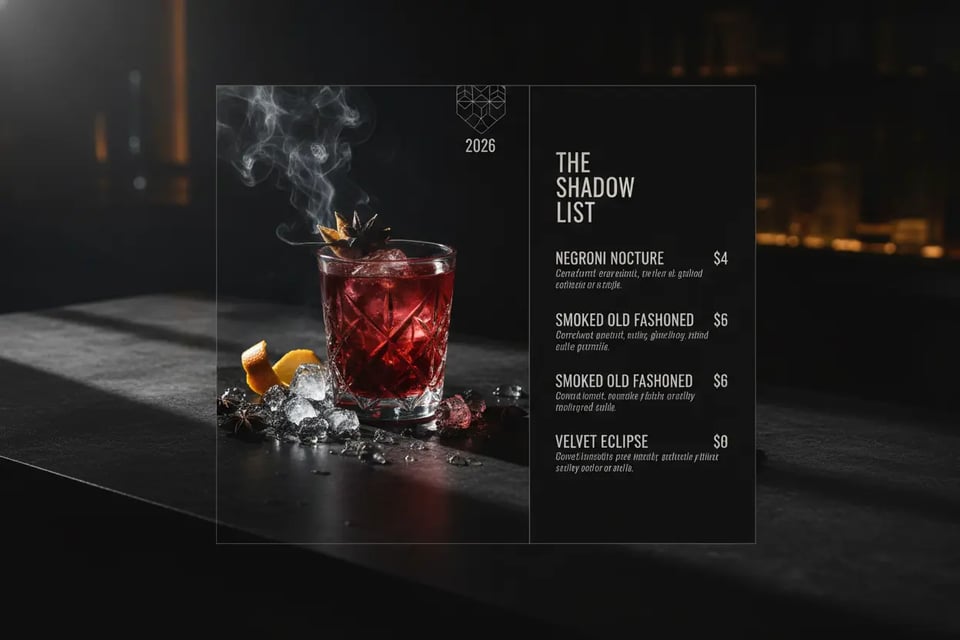 Bar & Cocktail Menus