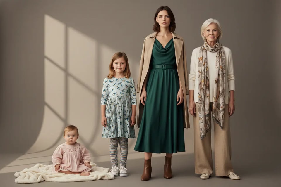 AI Clothing Generator for Women from Baby to Senior
