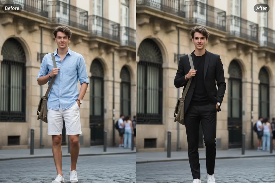 Contemporary Formal Attire with Fashion Influence