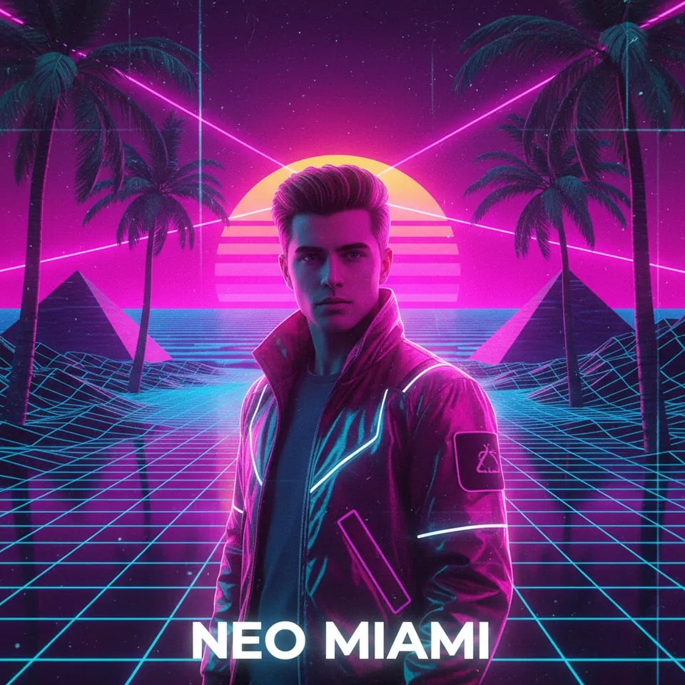 Retro Neon Creator Vibe