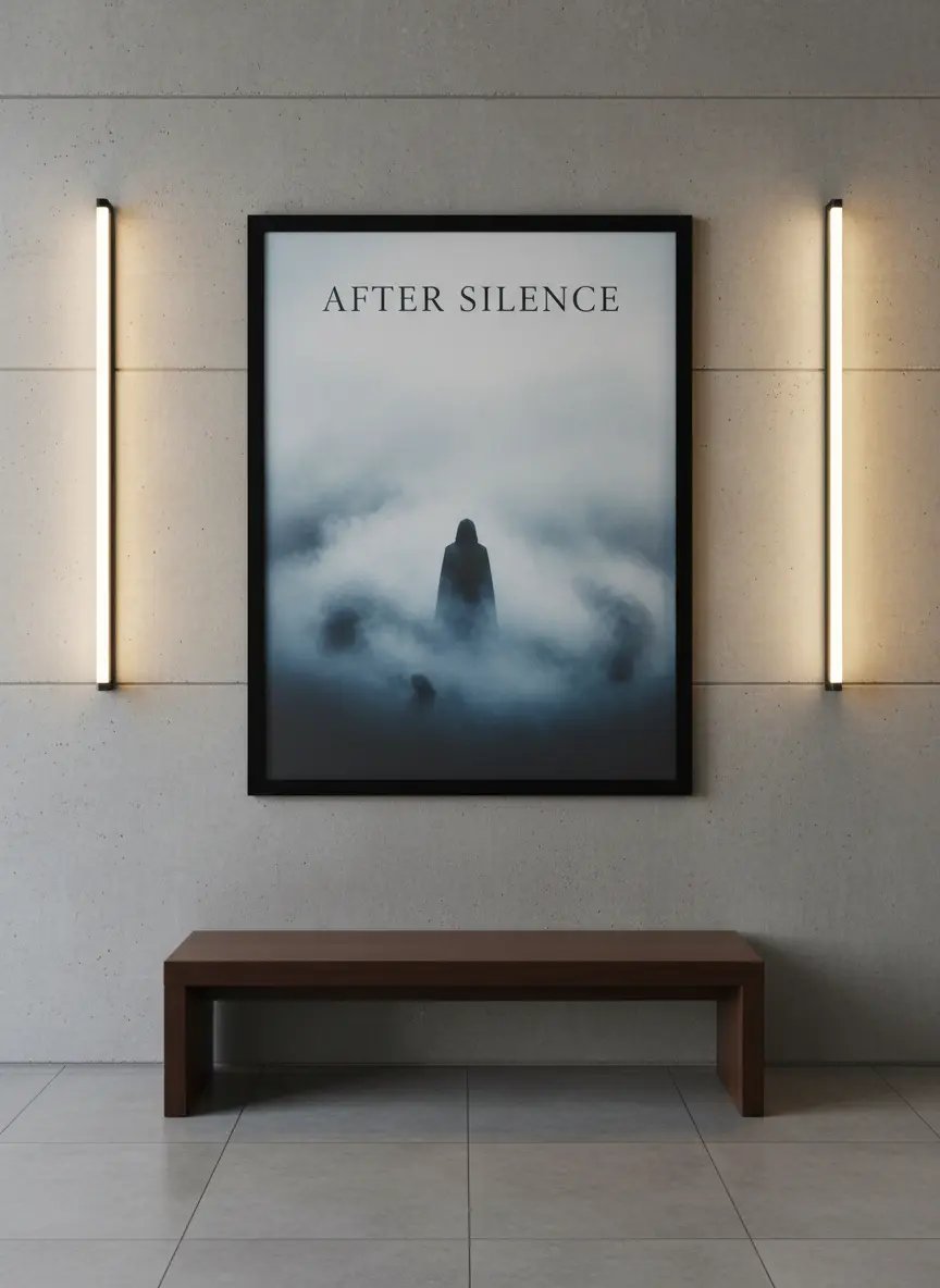 Movie Poster Mockup on a Cinema Wall