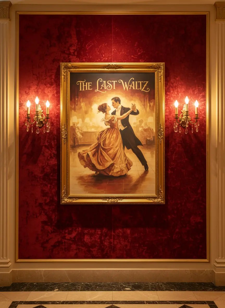 Movie Poster Mockup on a Theatre Lobby Wall