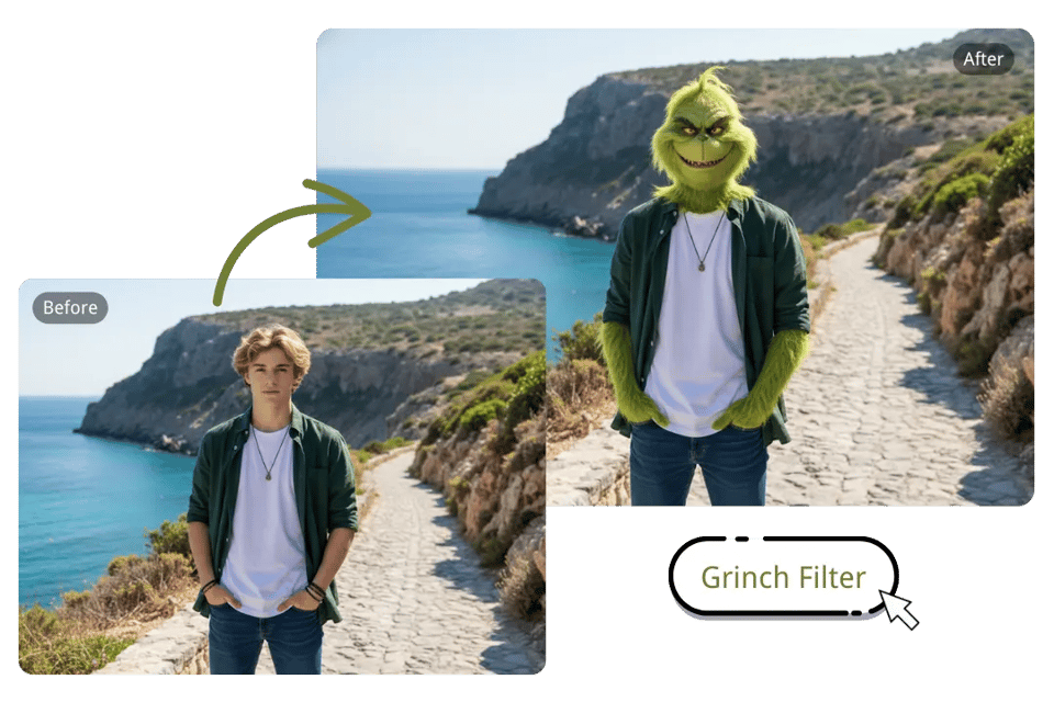 Create Realistic Grinch Selfies Using an AI Grinch Generator