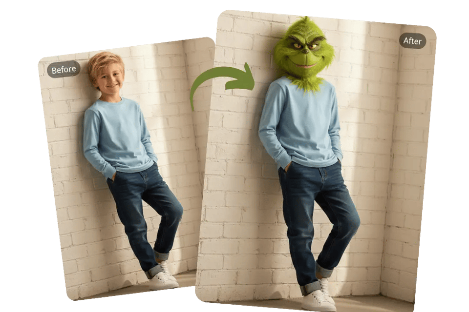 Apply the Grinch Filter for Pictures of Babies, Families, and Friends