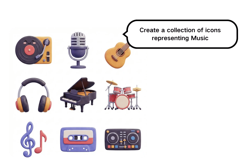 3D AI Icon Generator from Text Prompts