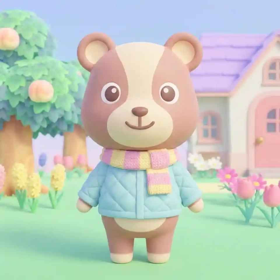 Prompt for a 3D Animal Crossing Character Design