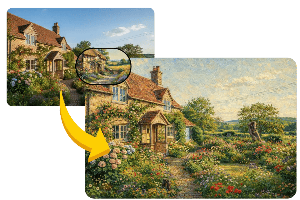 Simple Two-Image AI Style Transfer Without Presets or Controls