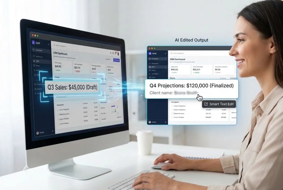 AI Screenshot Editor with Smart Text Recognition