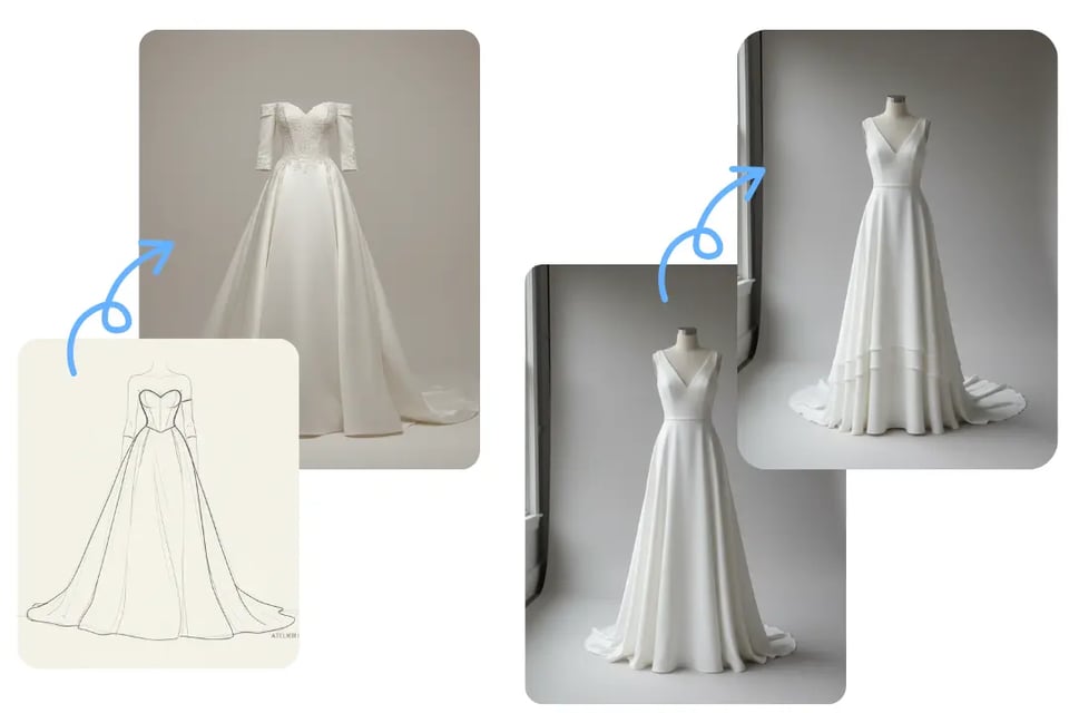 Edit Wedding Dresses from Sketches or Existing Images