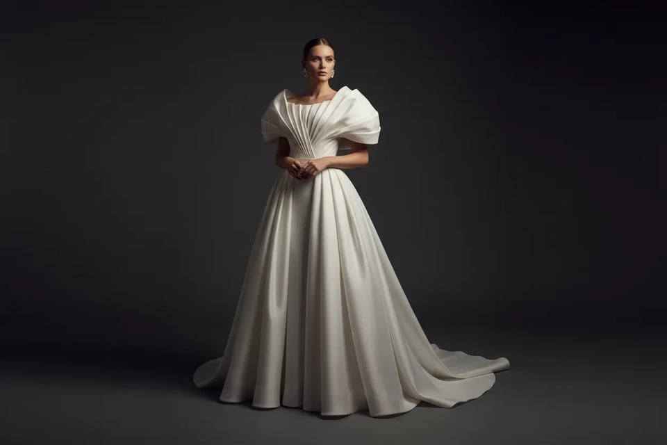 Couture-Inspired Statement Wedding Dress