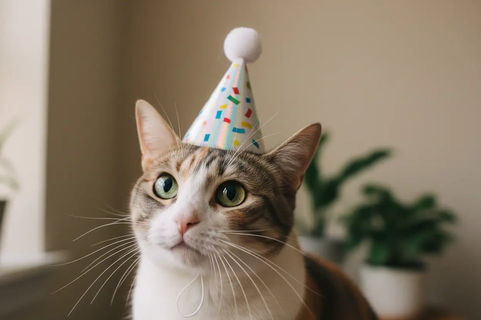 Add Birthday Hat to Photo for Pets and Cats