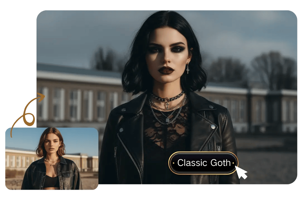 AI Goth Filter That Follows Your Chosen Goth Style