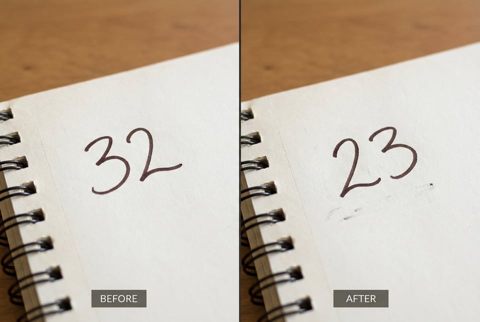 Change Handwritten Numbers in Images