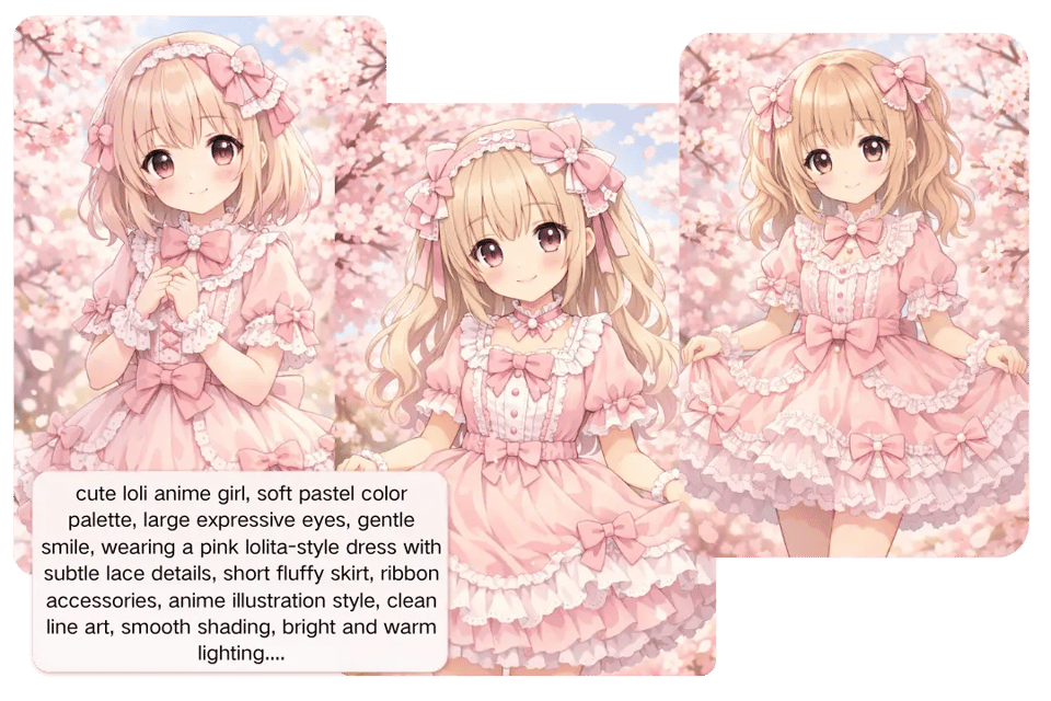Generate AI Loli Girls from Text in One Click