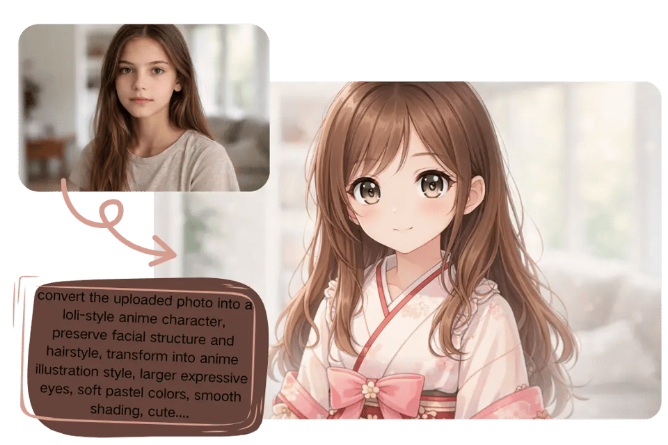 Make Popular Loli Anime Characters from Images