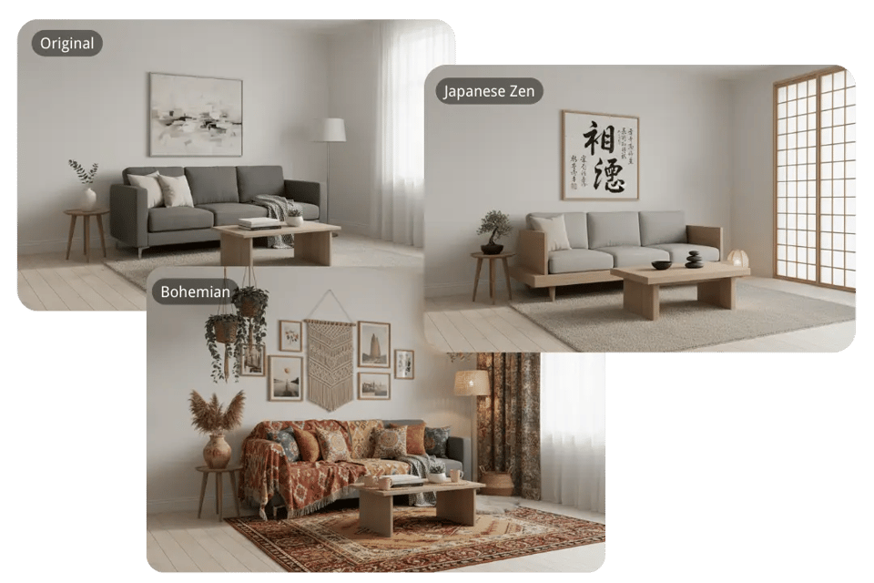 Transform Any Space with AI Interior Style Transfer