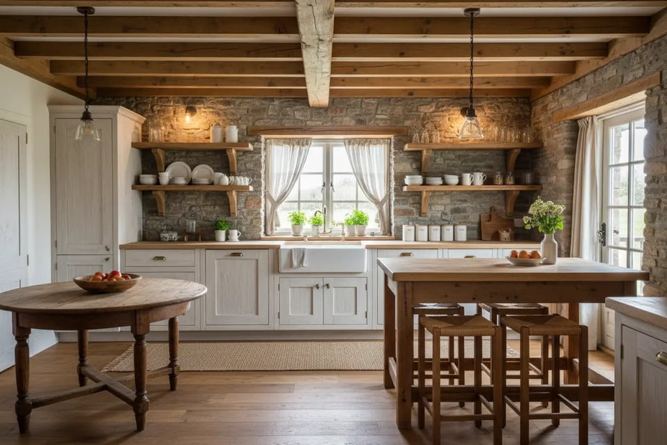 Rustic Farmhouse Kitchen Interior Design
