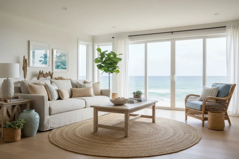 Coastal Living Room Interior Design