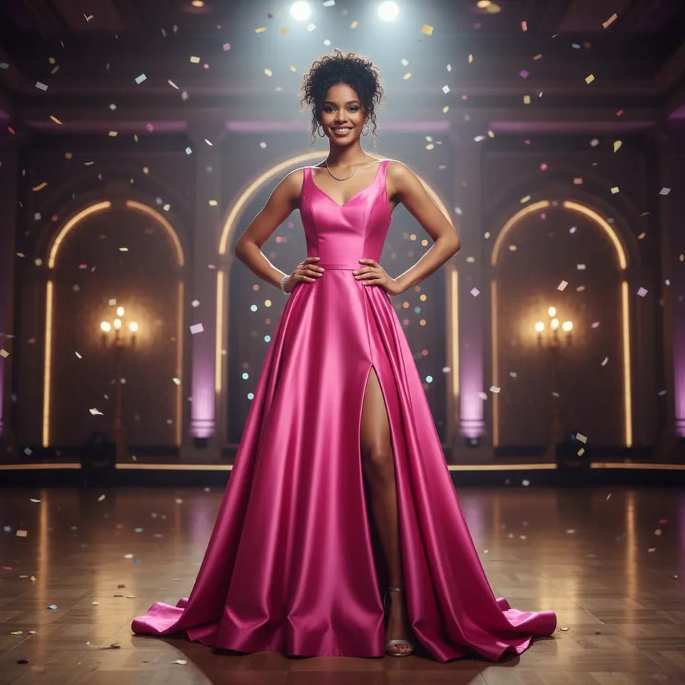 Hot Pink Modern Prom Dress