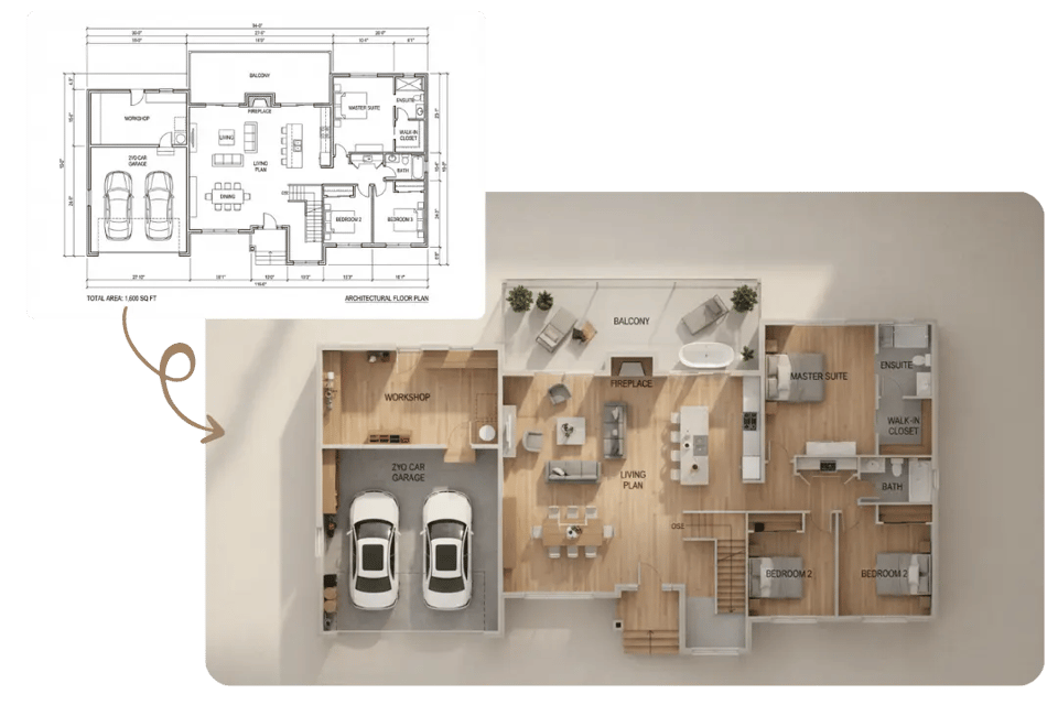 2D & 3D Floor Plan Generator for Professional Space Visualization
