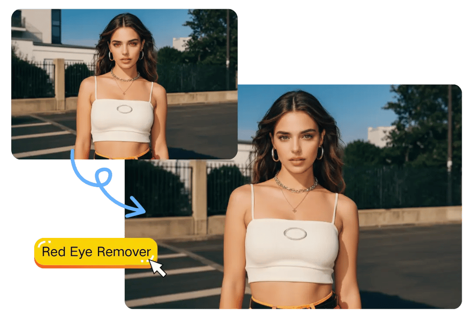 Instantly Correct Red Eyes and Restore Natural Expression