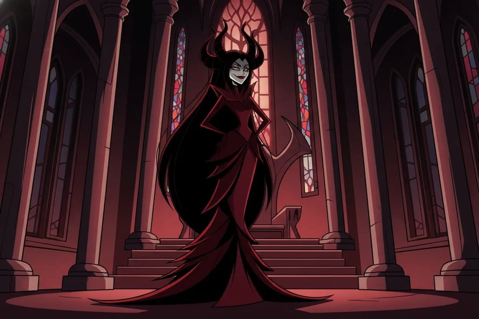 Elegant Demon Queen Hazbin Hotel OC