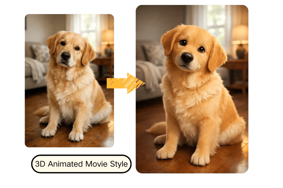 One-Click Pet Cartoon Maker to Cartoonize Pet with Prompt Control