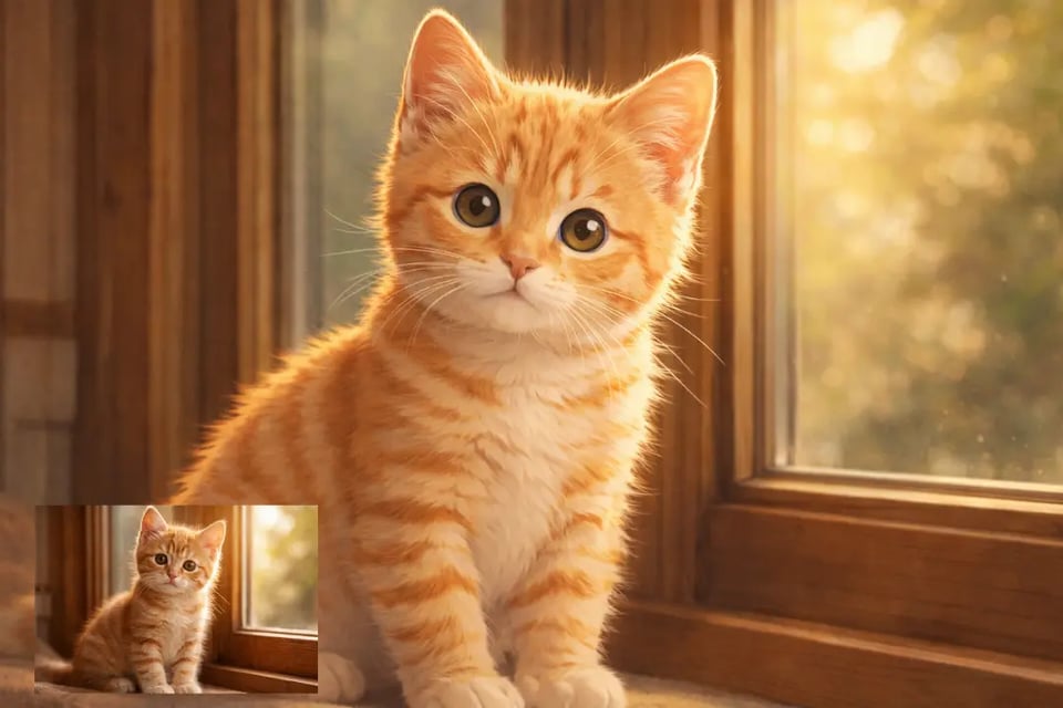 Ghibli-Inspired Pet Cartoon with Storybook Atmosphere