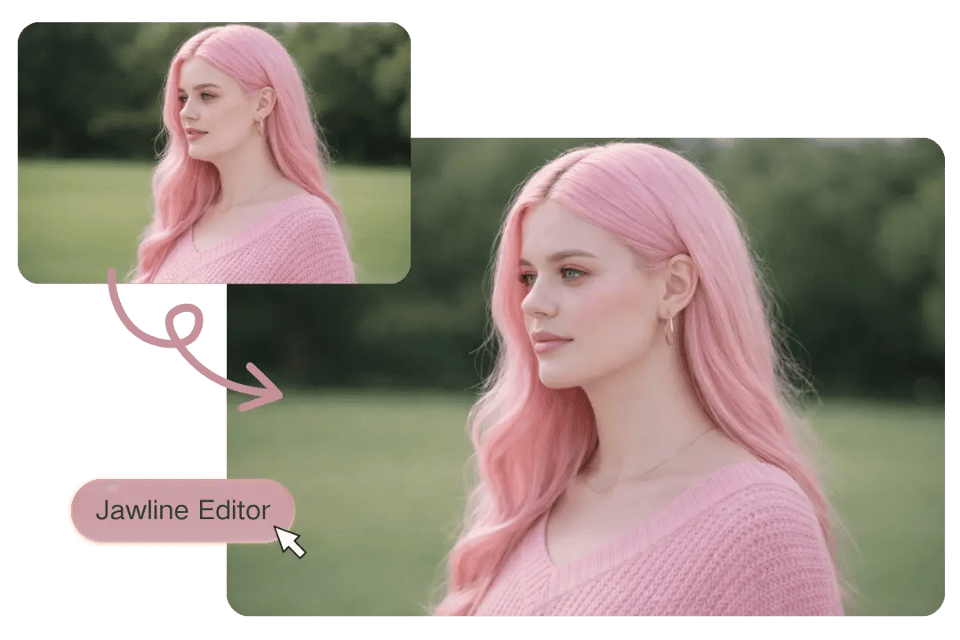 One-Click AI Jawline Reshaping Tool for Instant Lower Face Refinement