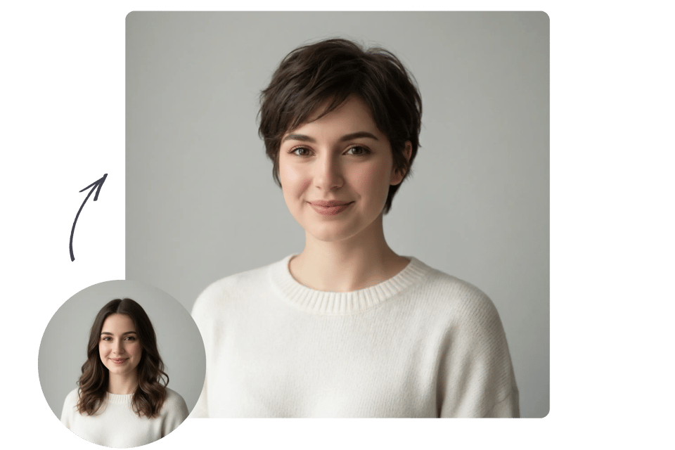 AI Pixie Haircut Filter with Face-Aware Matching