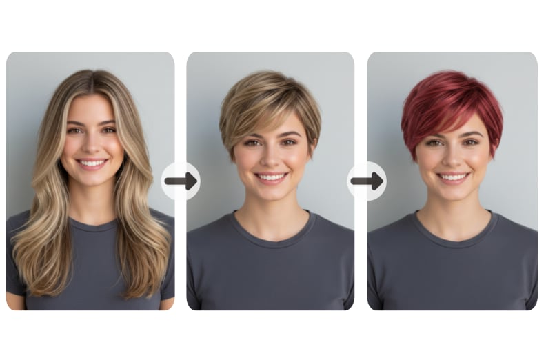 Multiple Pixie Cut Hairstyles and Color Variations